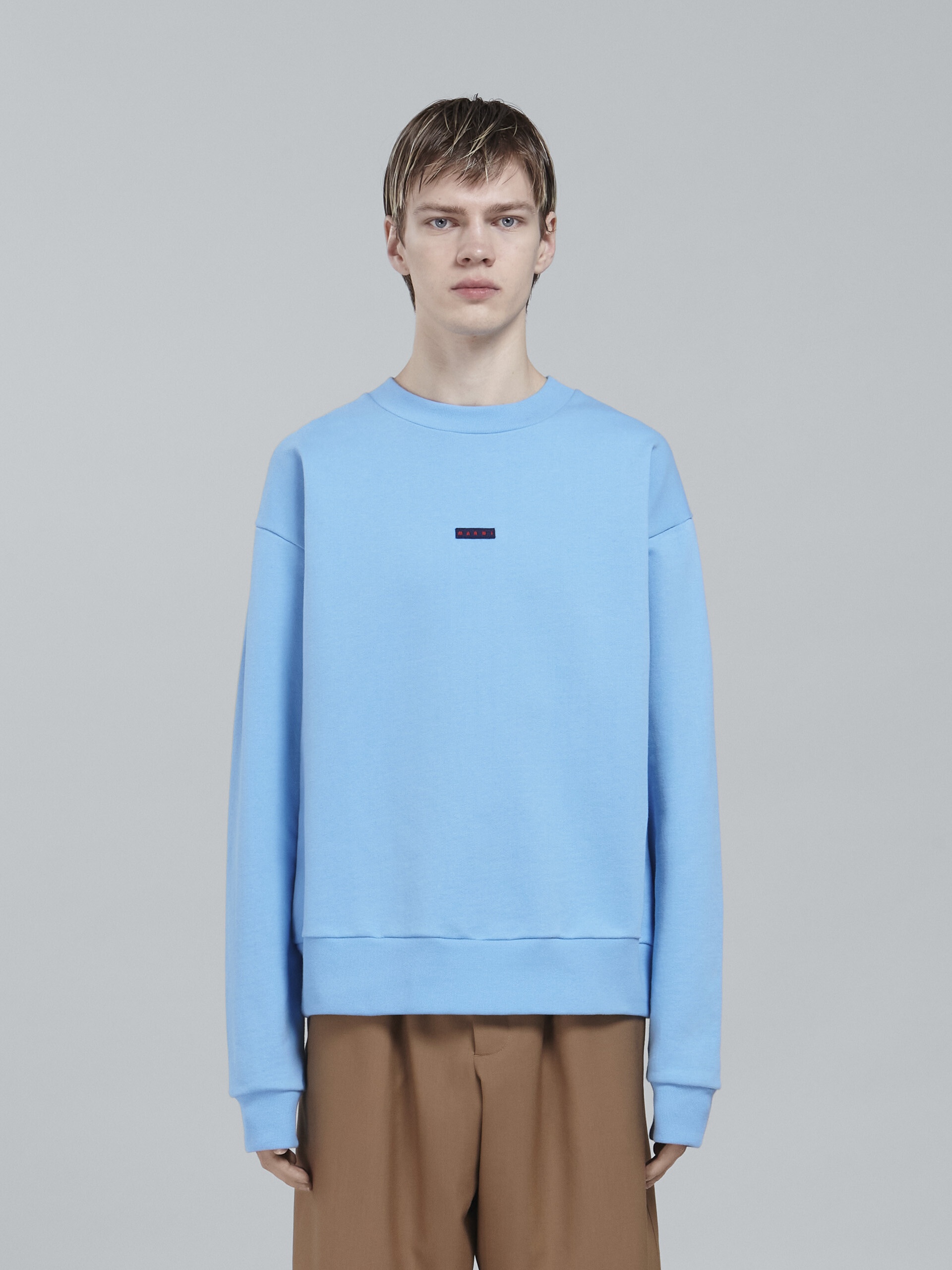 BLUE BIO COTTON SWEATSHIRT - 2