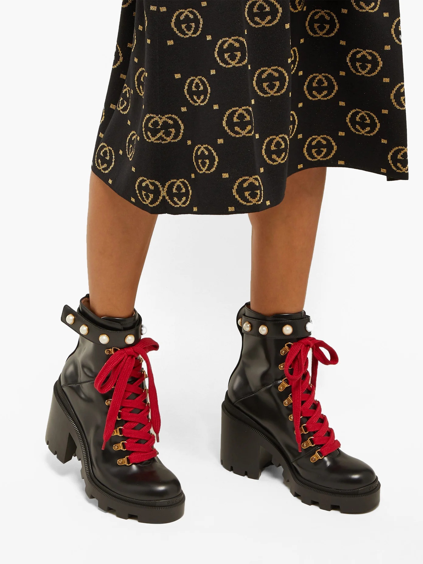 Lace-up leather ankle boots - 3