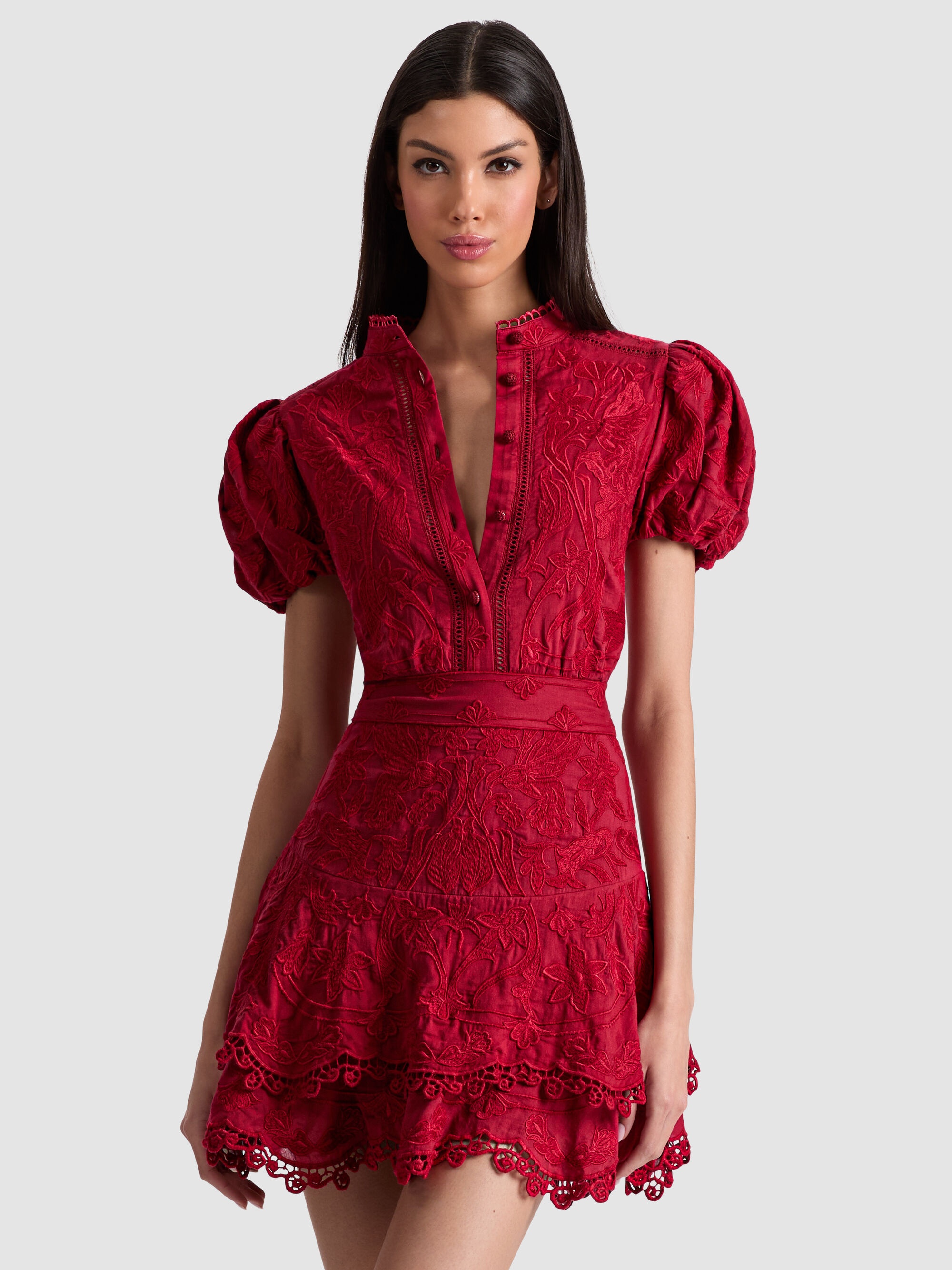 LORYN EMBROIDERED SHIRT DRESS - 4