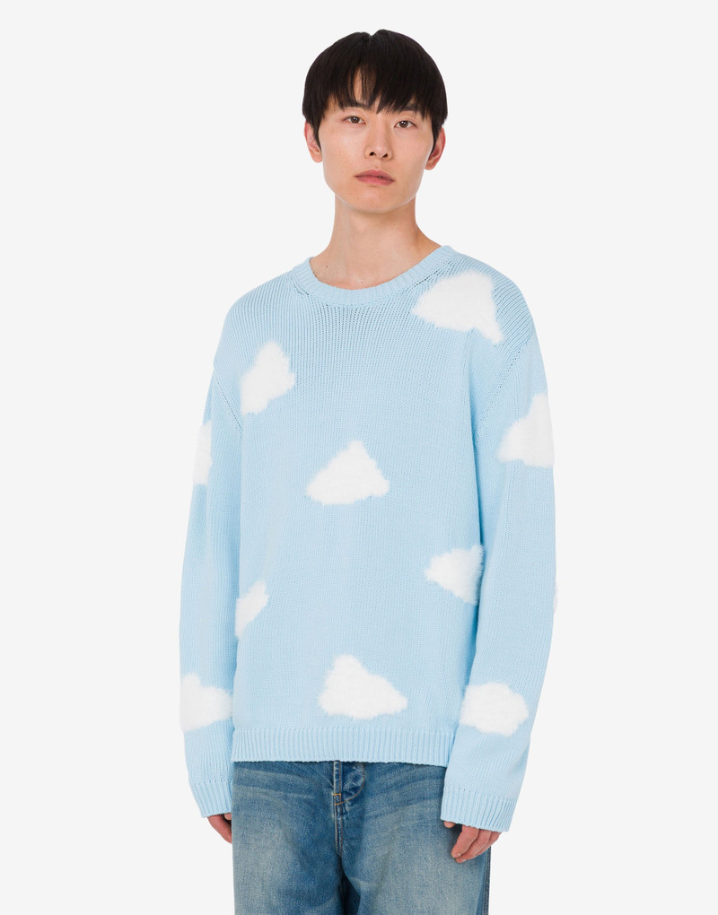 Moschino ORGANIC COTTON BLEND PULLOVER ARCHIVE CLOUD outlook