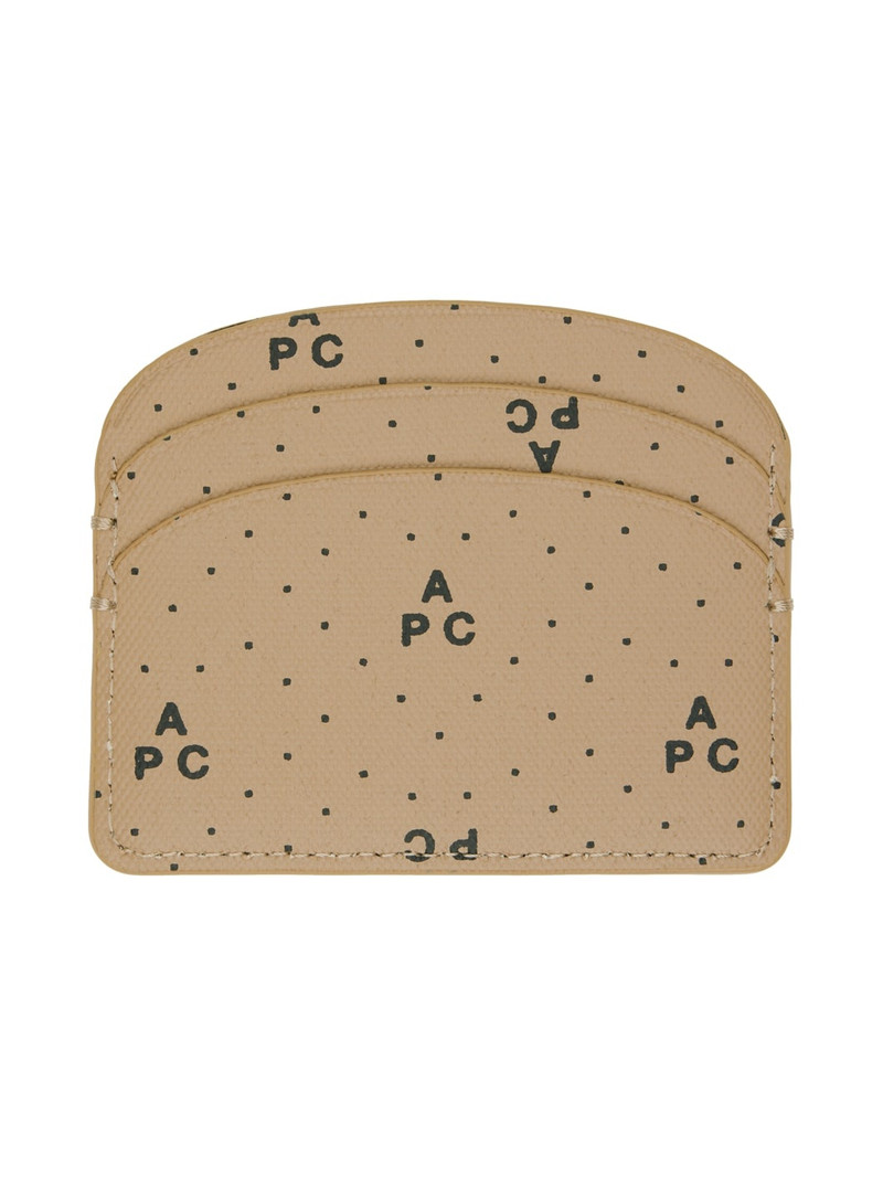 A.P.C. Beige Demi-Lune Card Holder outlook