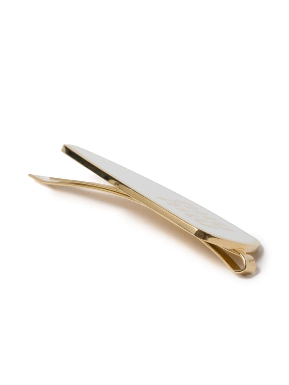 engraved-logo enamel hair clip - 2