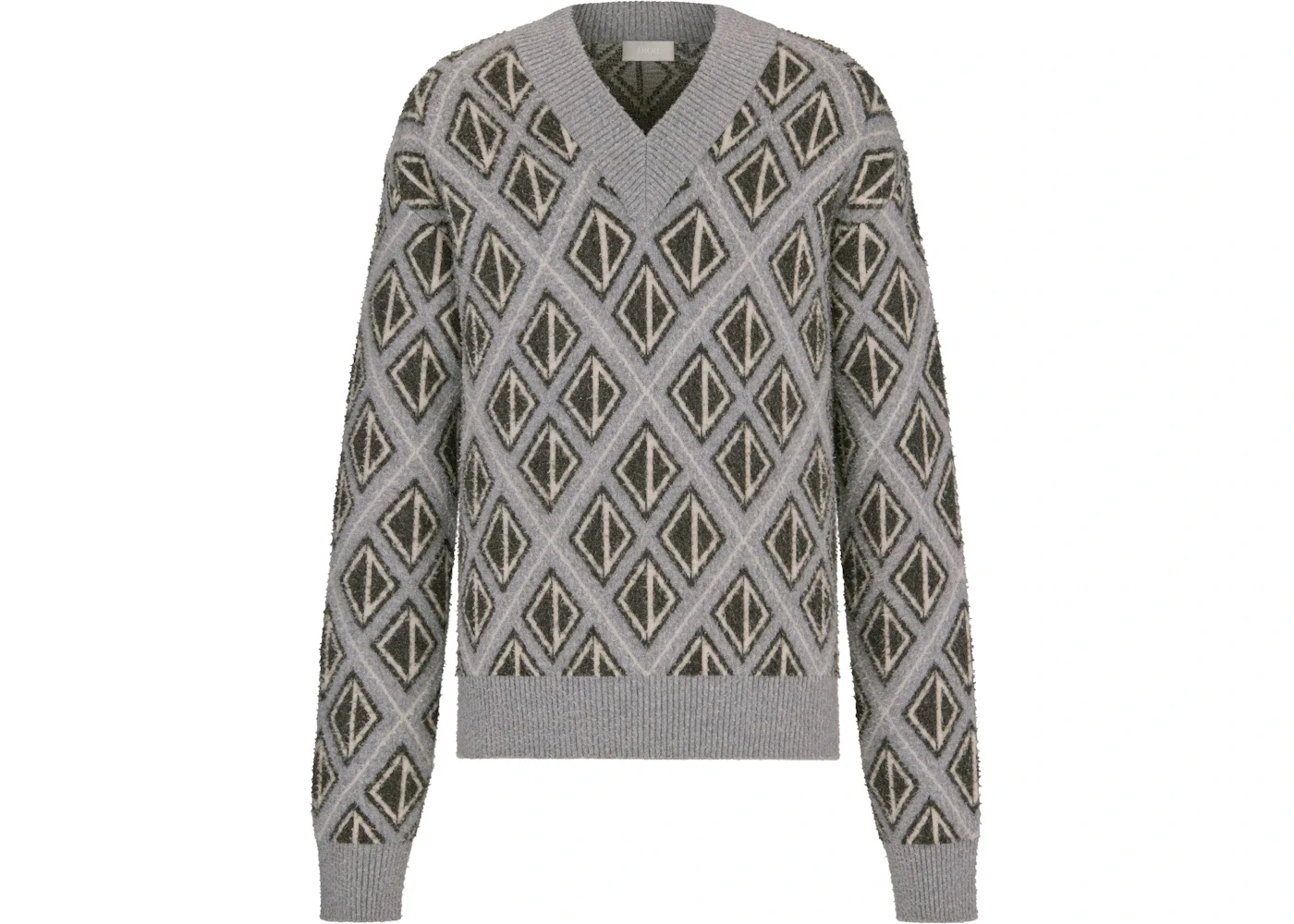 Dior x CACTUS JACK Sweater with CD Diamond Motif Gray - 1