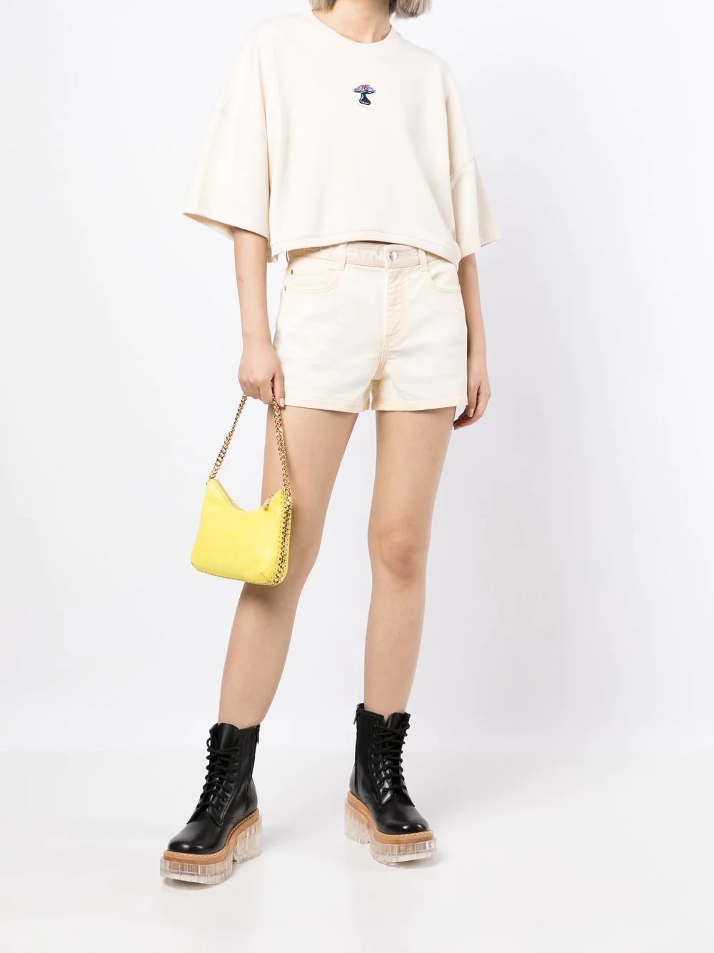 logo-waistband mini shorts - 2
