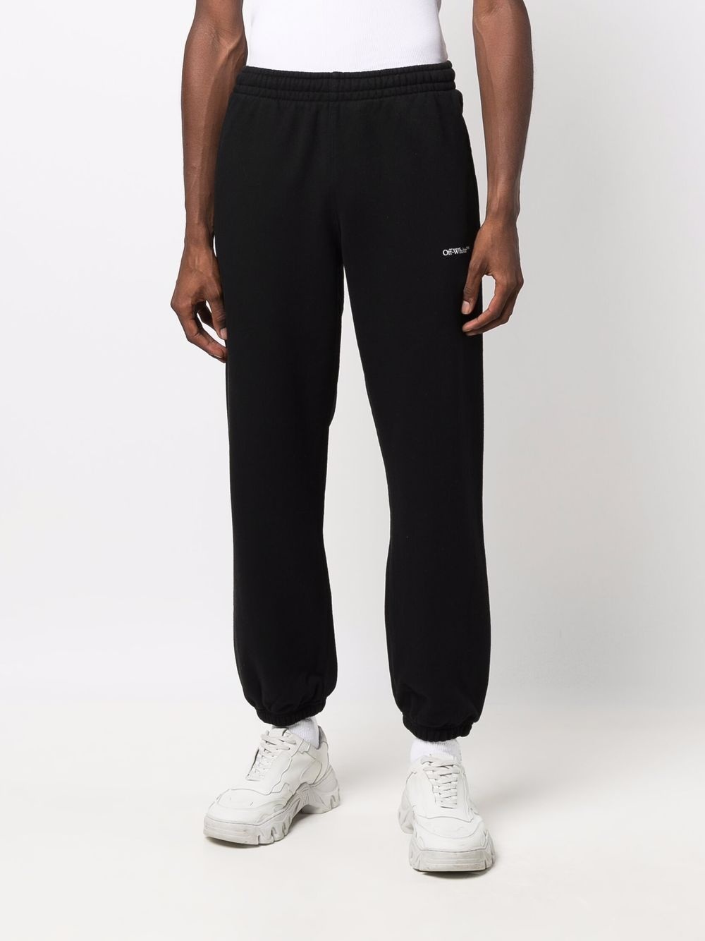 OW logo cuffed trousers - 3