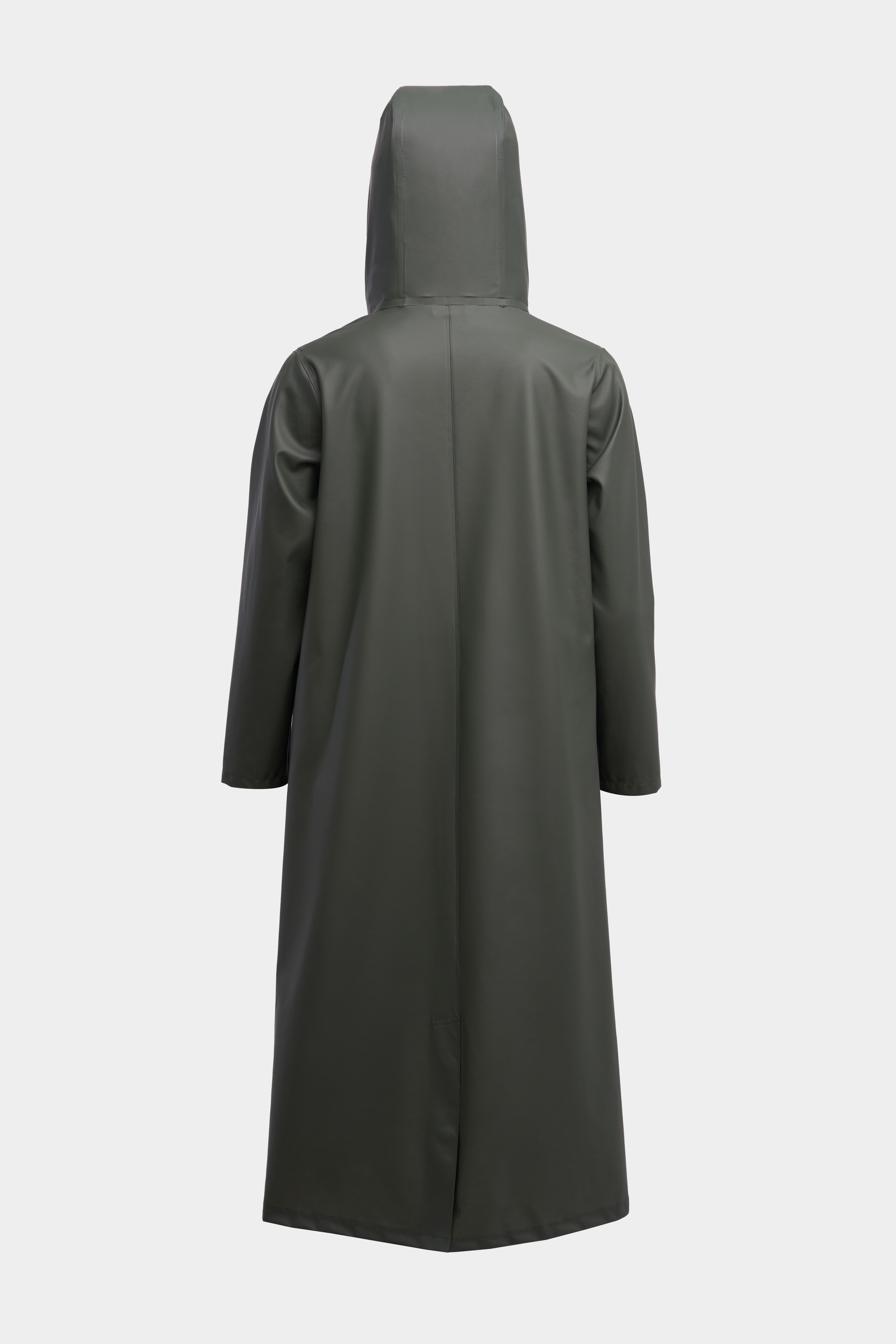 Mosebacke Long Lightweight Zip Raincoat Green - 6
