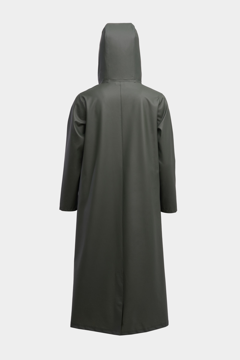 Mosebacke Long Lightweight Zip Raincoat Green 6