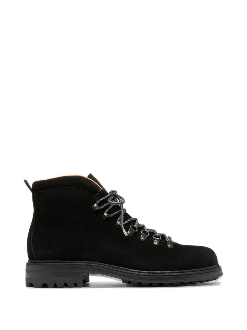 lace-up fastening leather boots 1