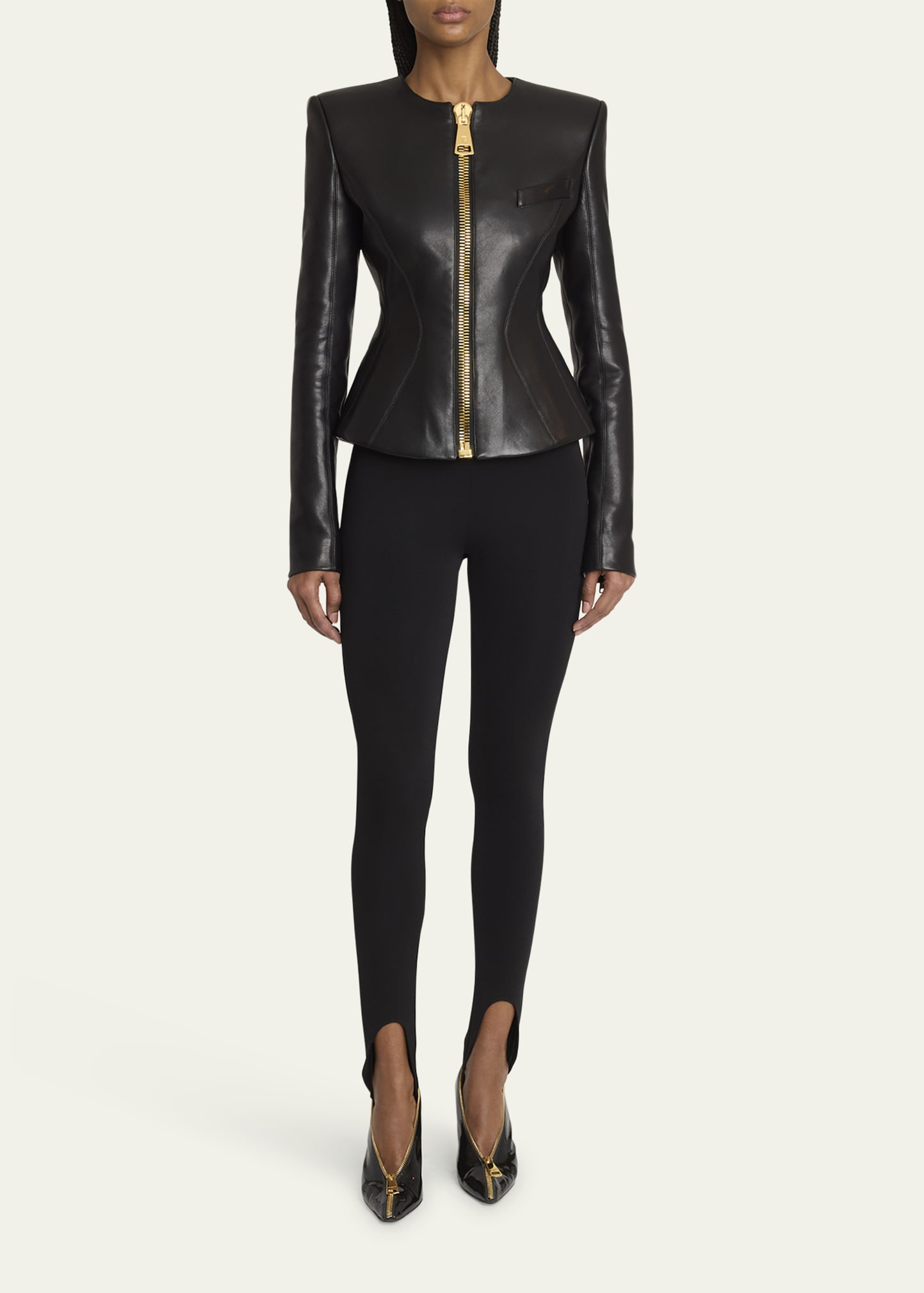 Fitted Lambskin Leather Jacket - 2
