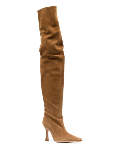 STAUD Cami 95mm suede boots outlook