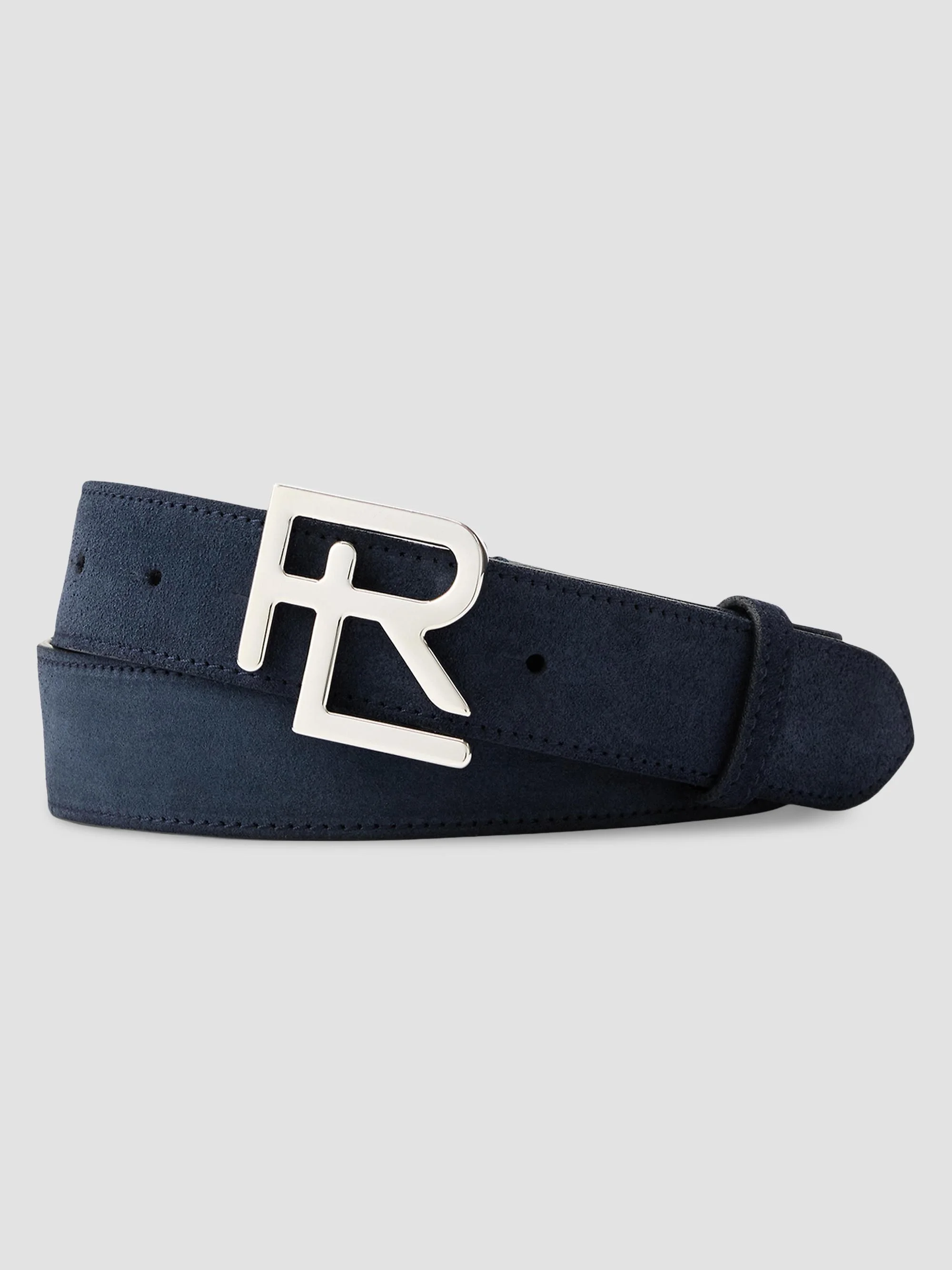 Men's Stacked R-Buckle Suede Belt - Racing Navy - 1