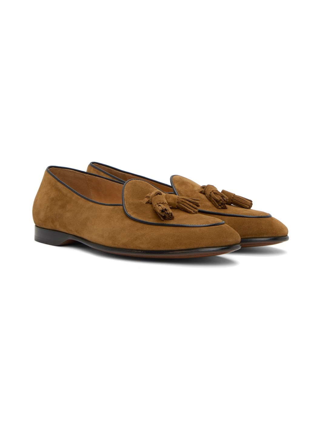 Tan Belvin Tassel Slippers - 4