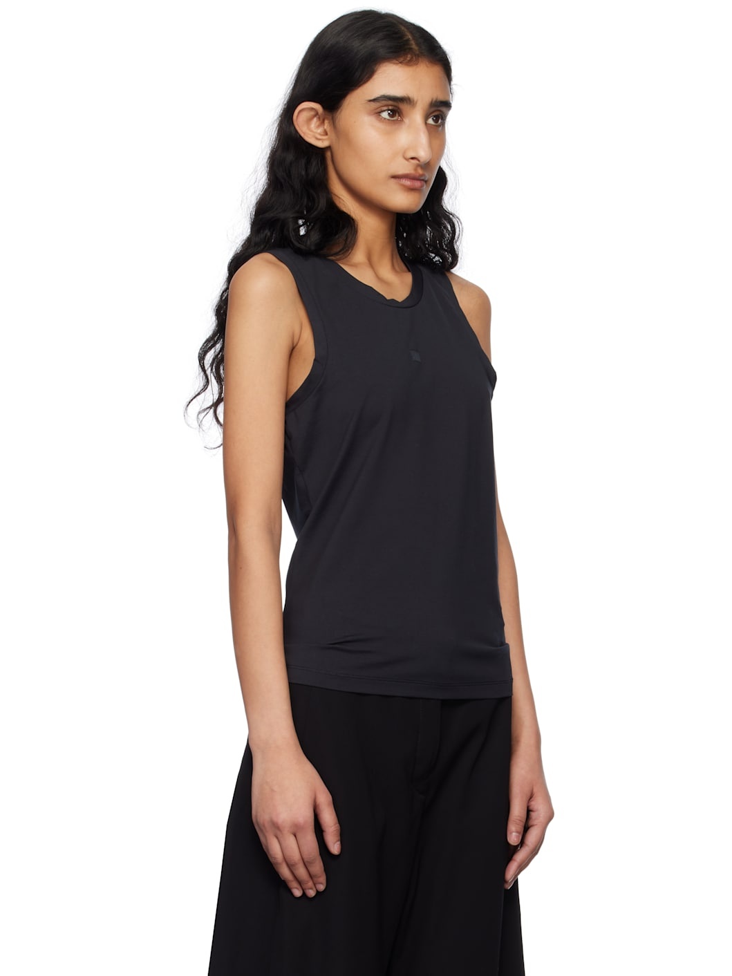 Black Jersey Tank Top - 2