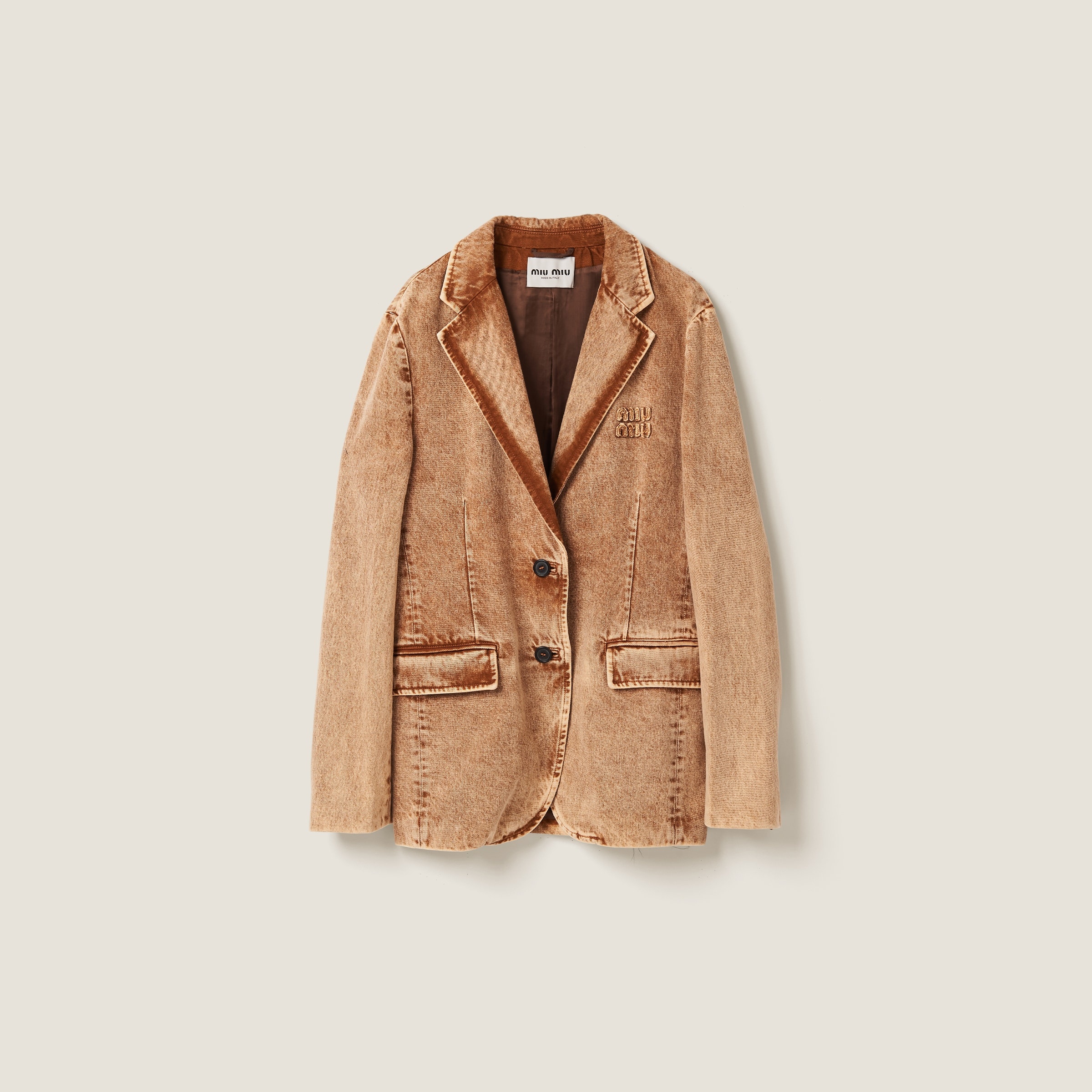 Miu Miu Marbleized denim jacket | REVERSIBLE