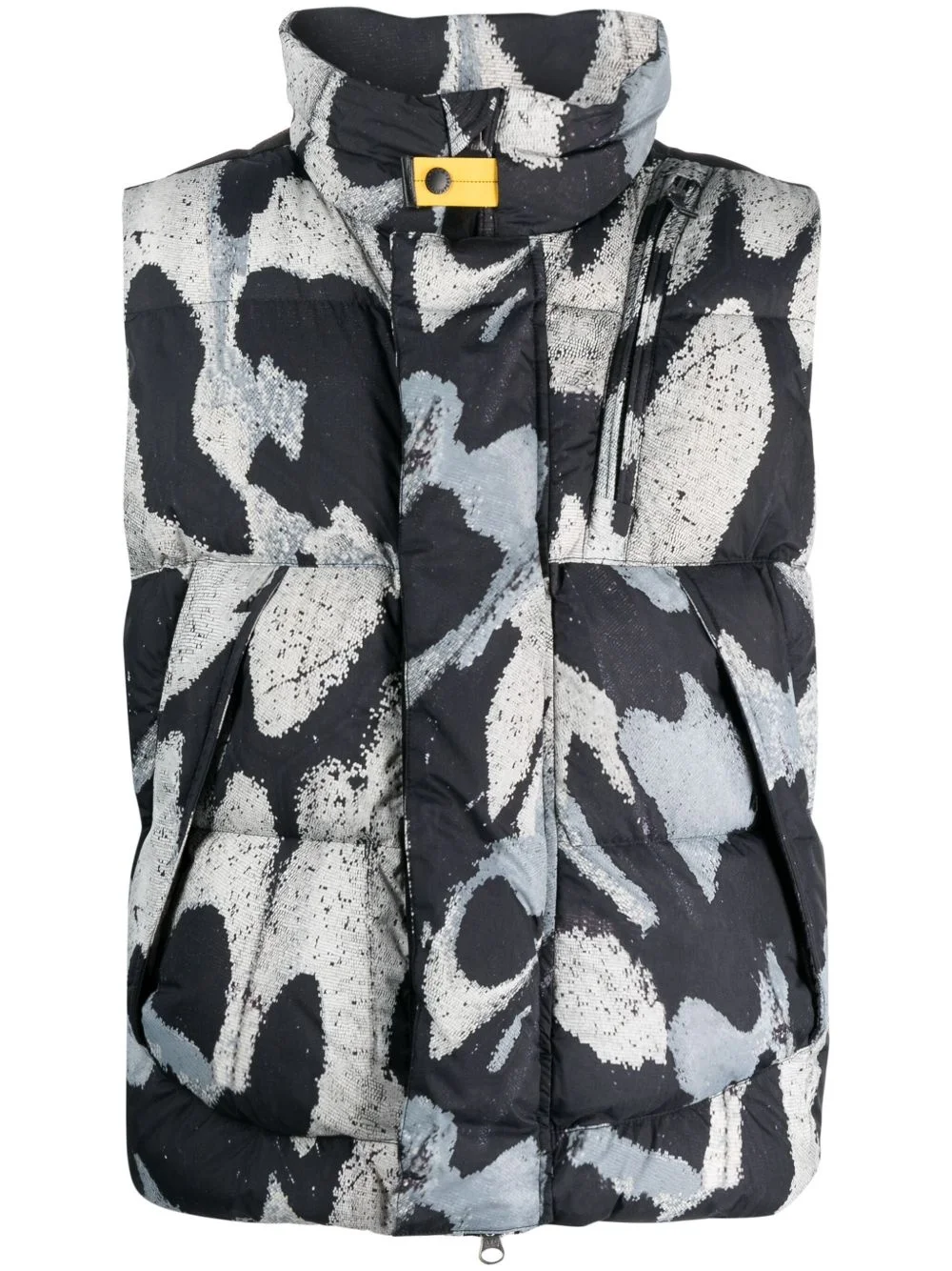 graphic-print padded gilet - 1