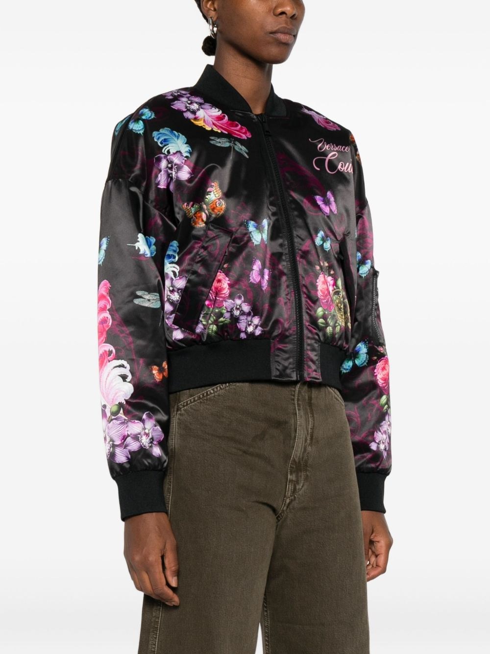floral bomber jacket - 3