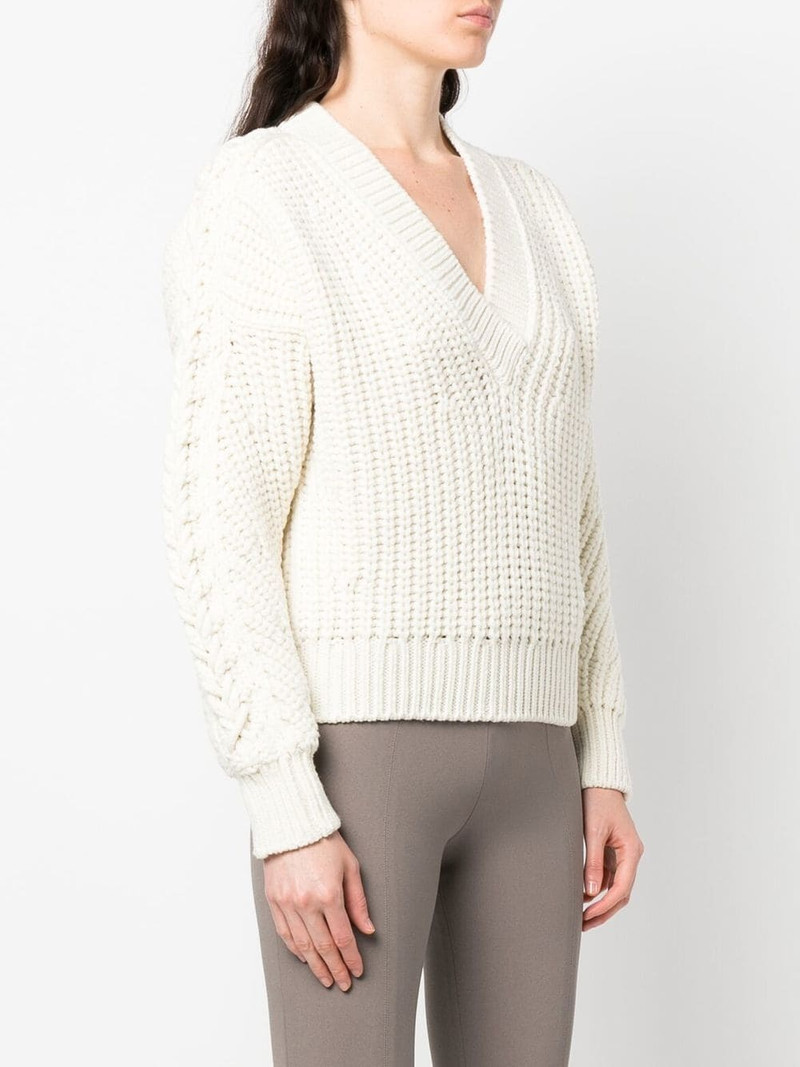 chunky-knit V-neck jumper 3