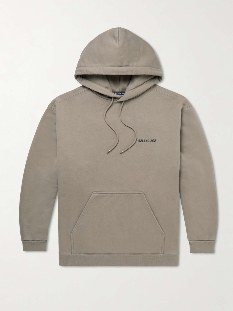 Logo-Embroidered Cotton-Jersey Hoodie - 1