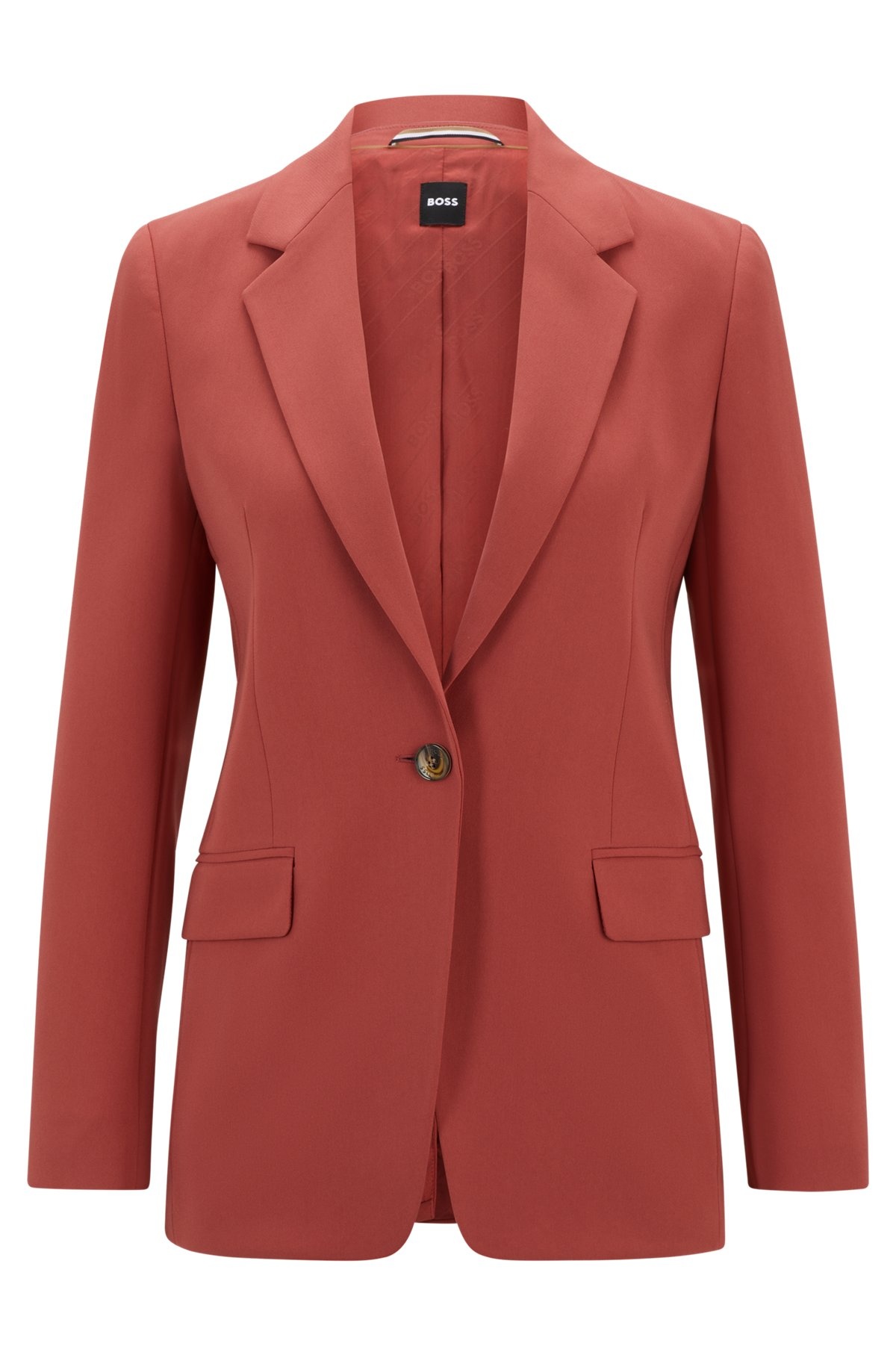 REGULAR-FIT JACKET IN CREASE-RESISTANT CREPE - 1