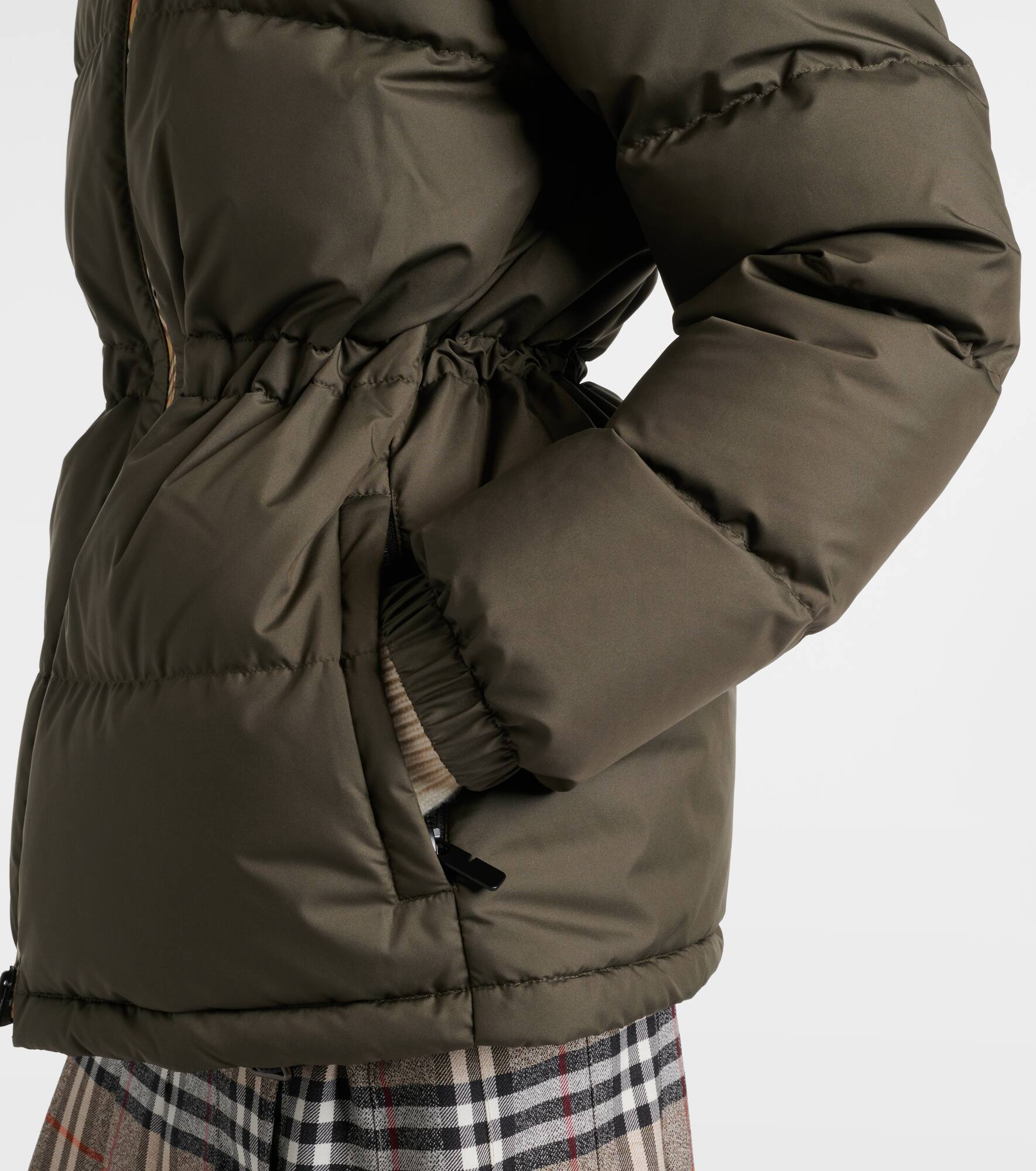 Burberry Check hooded down jacket - 5