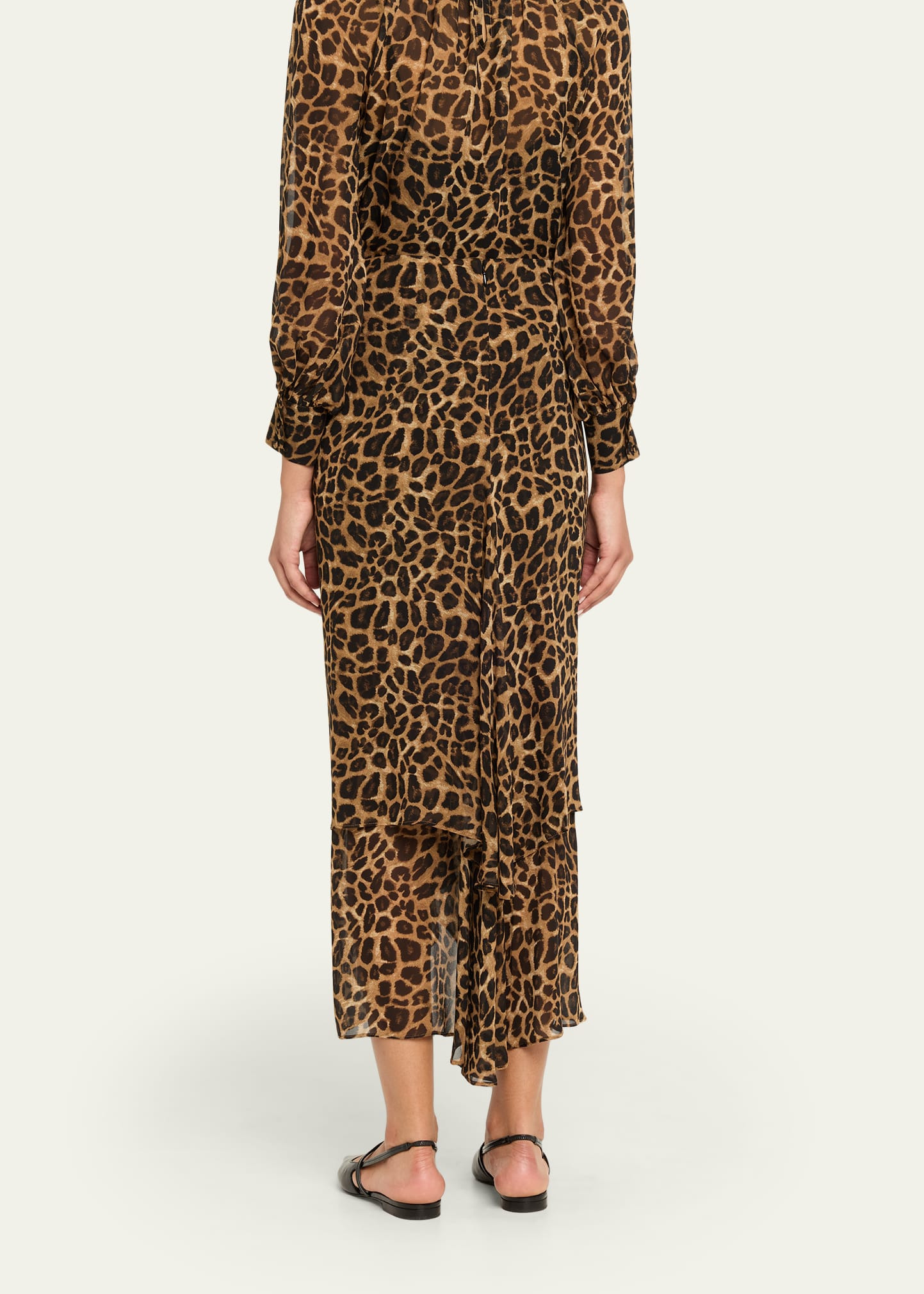 Sira Leopard High-Low Skirt - 3