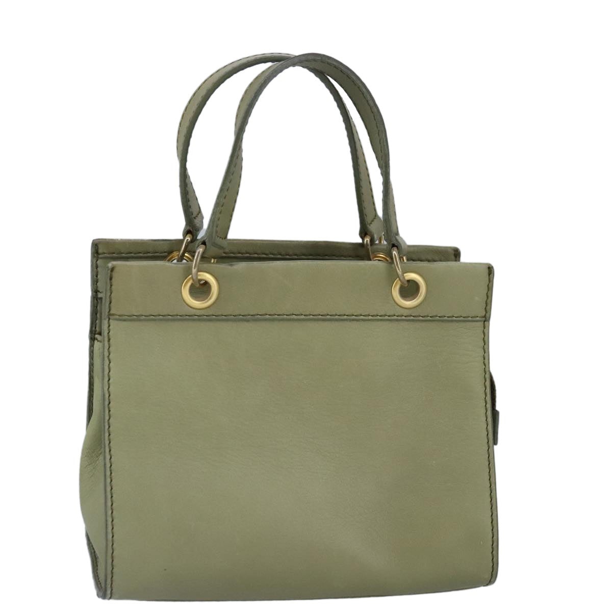 CELINE Hand Bag Leather Khaki - 2