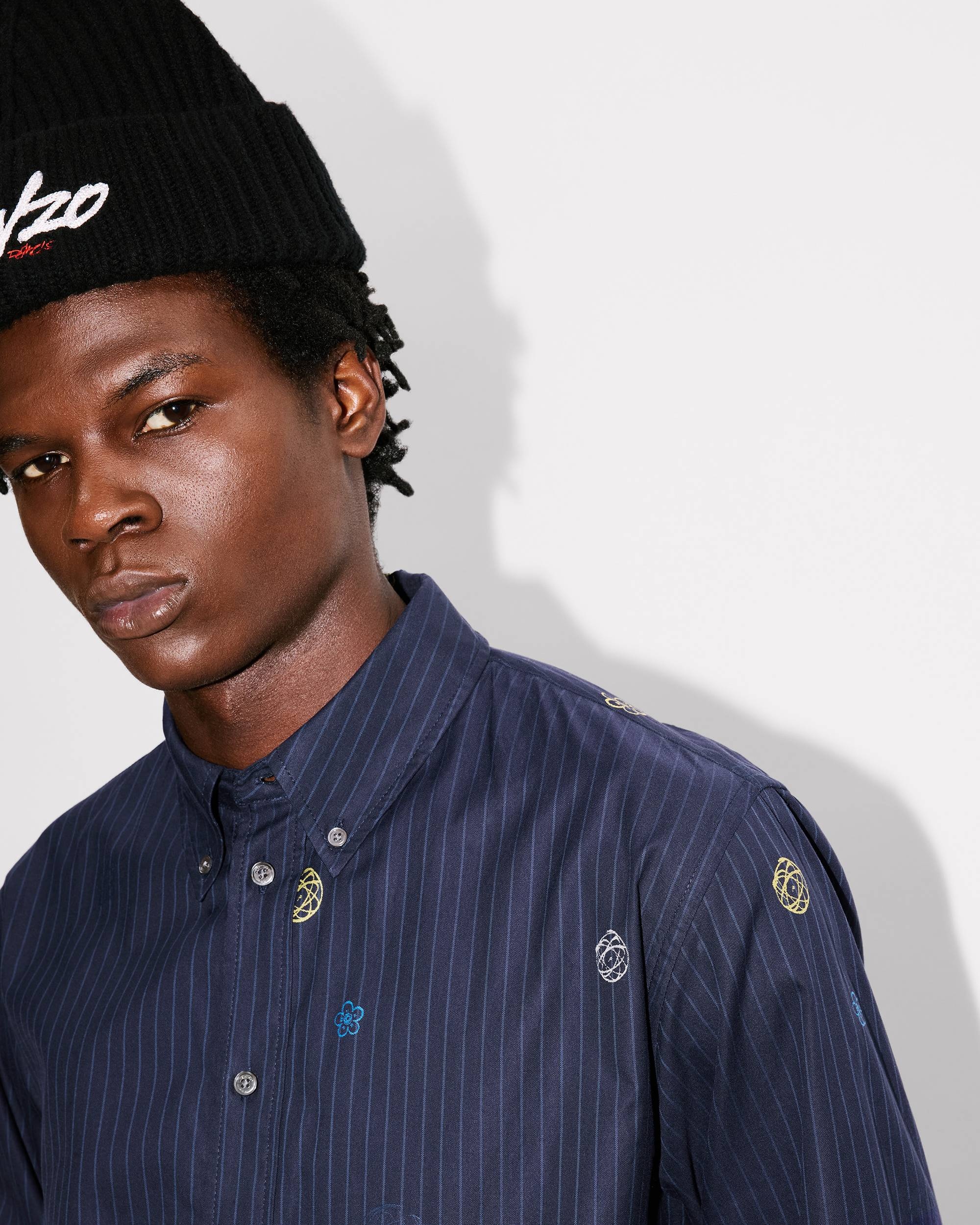 'Kenzo x Futura 2000' embroidered casual shirt in cotton poplin - 6