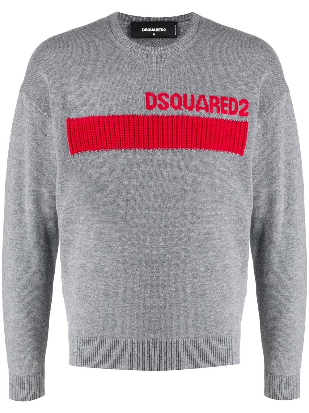 jacquard-logo jumper - 1