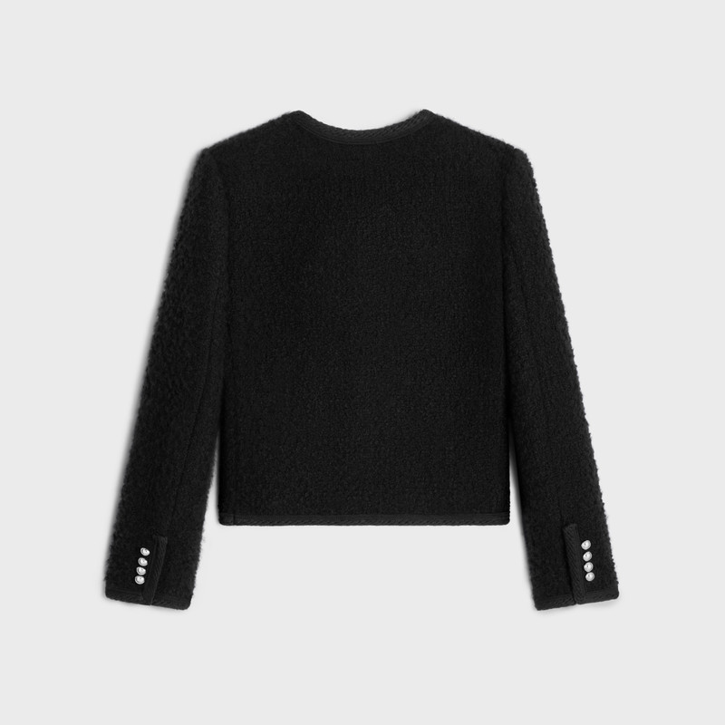 CELINE chelsea jacket in bouclé tweed cashmere outlook