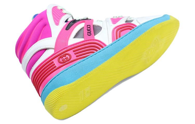 (WMNS) Gucci Basket High 'White Pink Blue' 661311-2SH80-9063 - 4