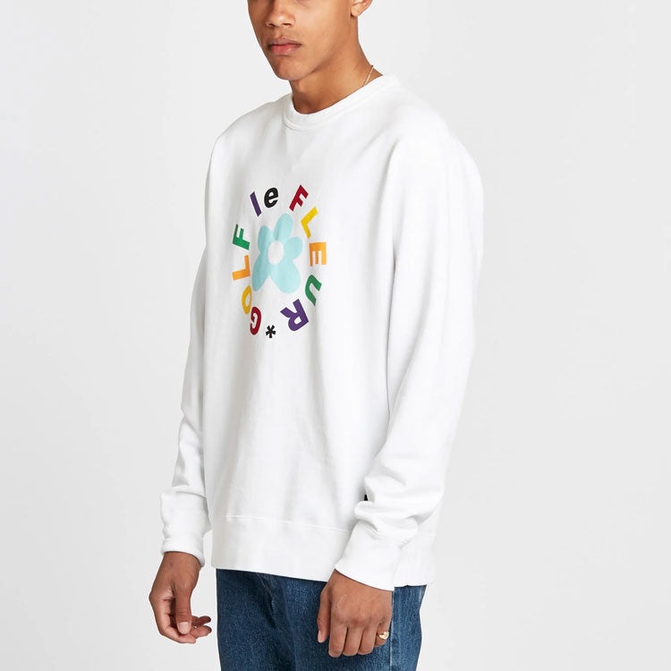Converse x Golf Le Fleur Crew Sweatshirt 'White' 10009027-A02 - 5