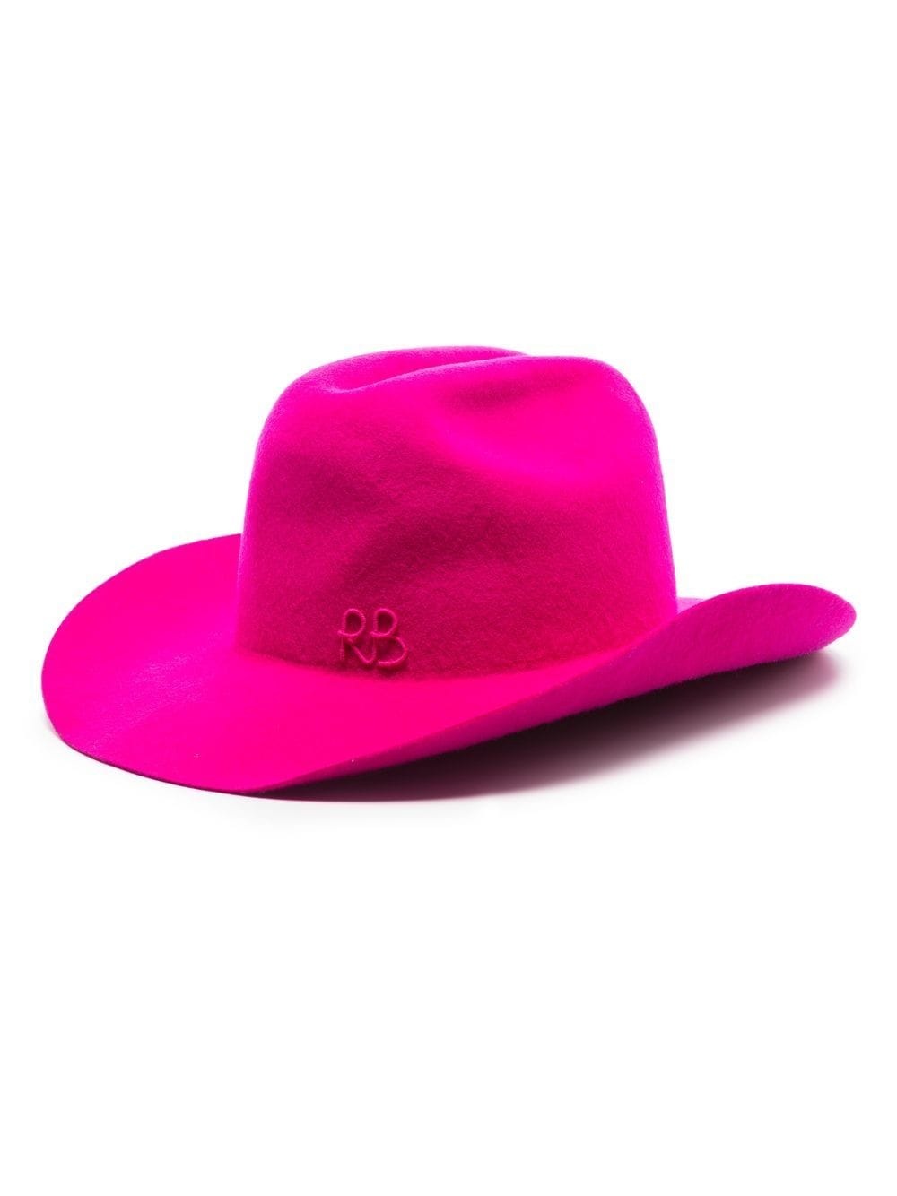 logo-embroidered cowboy hat - 3