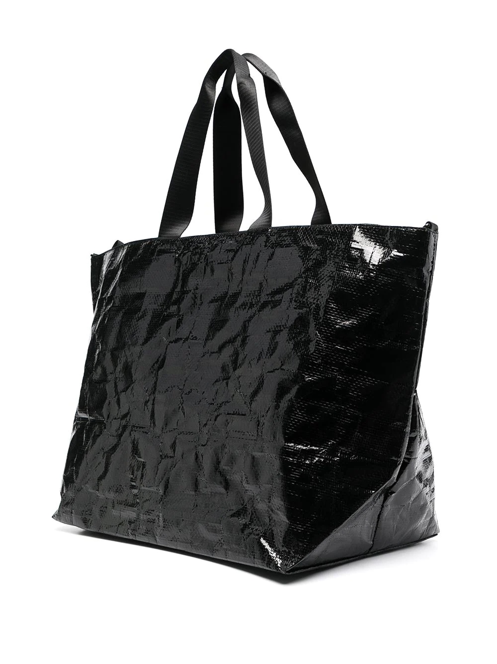 logo-print faux-leather tote bag - 3