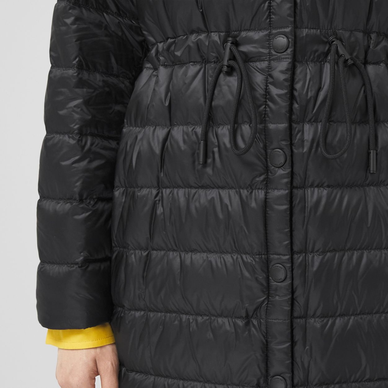 Detachable Collar Lightweight Nylon Puffer Coat - 5