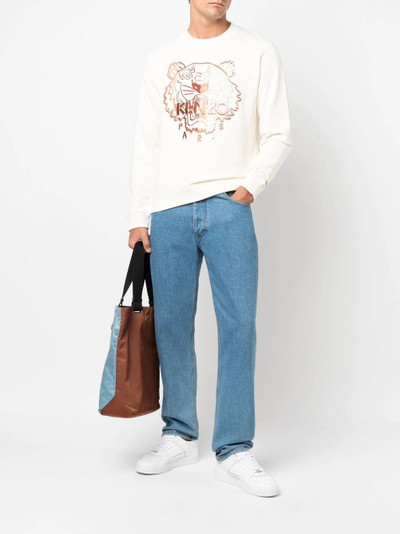 KENZO Tiger-print crew-neck sweatshirt outlook