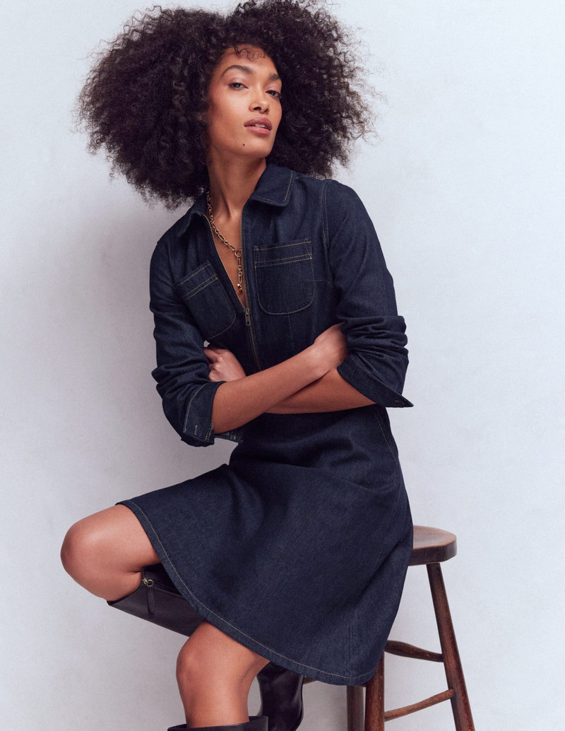 Flippy Denim Shirt Dress-Indigo Denim 3