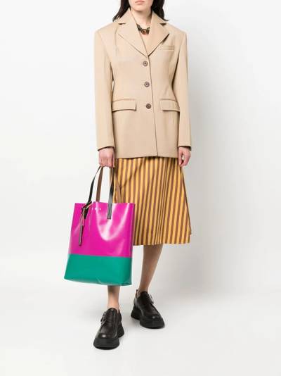 Marni panelled logo print tote bag outlook