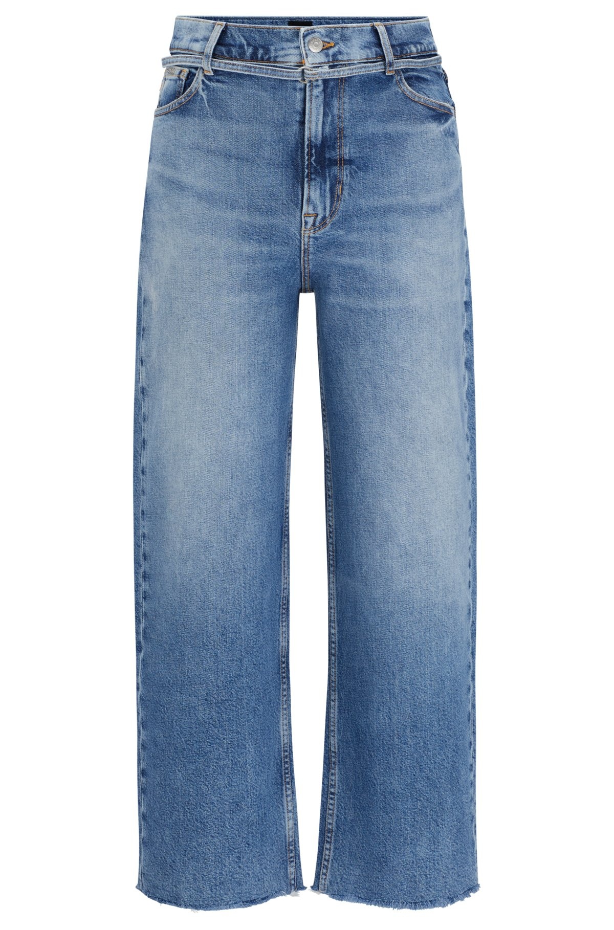 BLUE JEANS WITH BELT DETAIL - 1