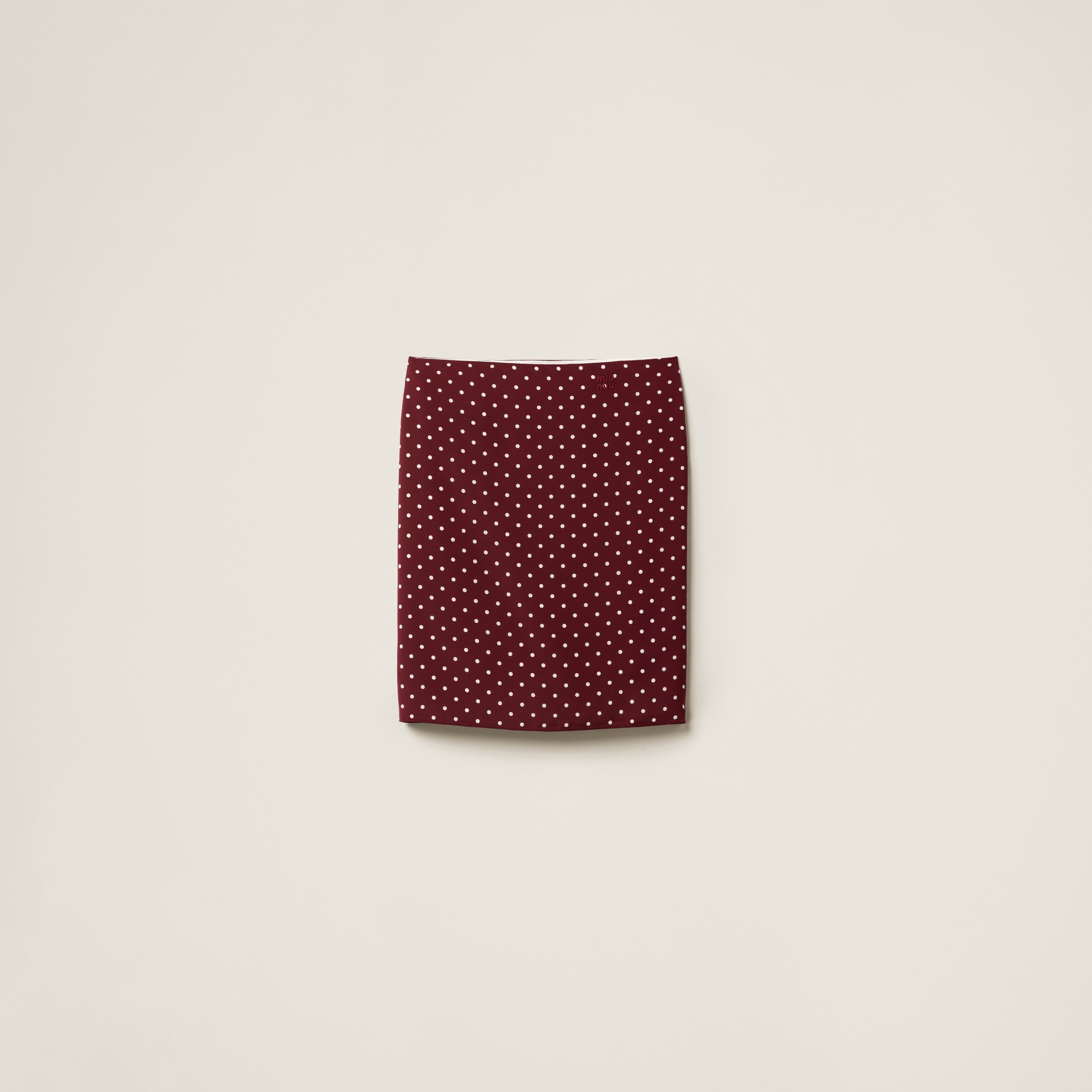 【関税&送料込】Miu Miu Printed Crepe Mini Skirt Miu Miu Printed poplin miniskirt | REVERSIBLE