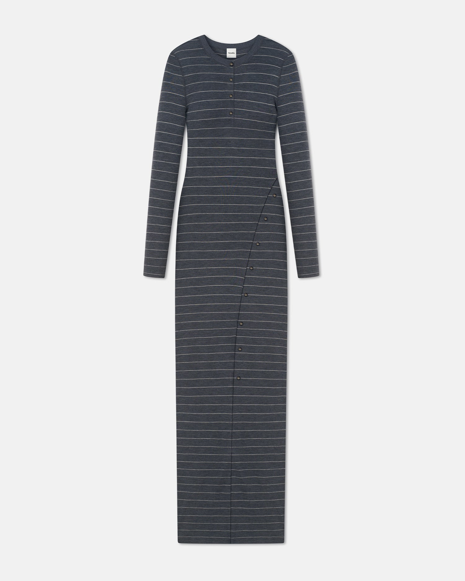 Striped Terry Merino Maxi Dress - 3