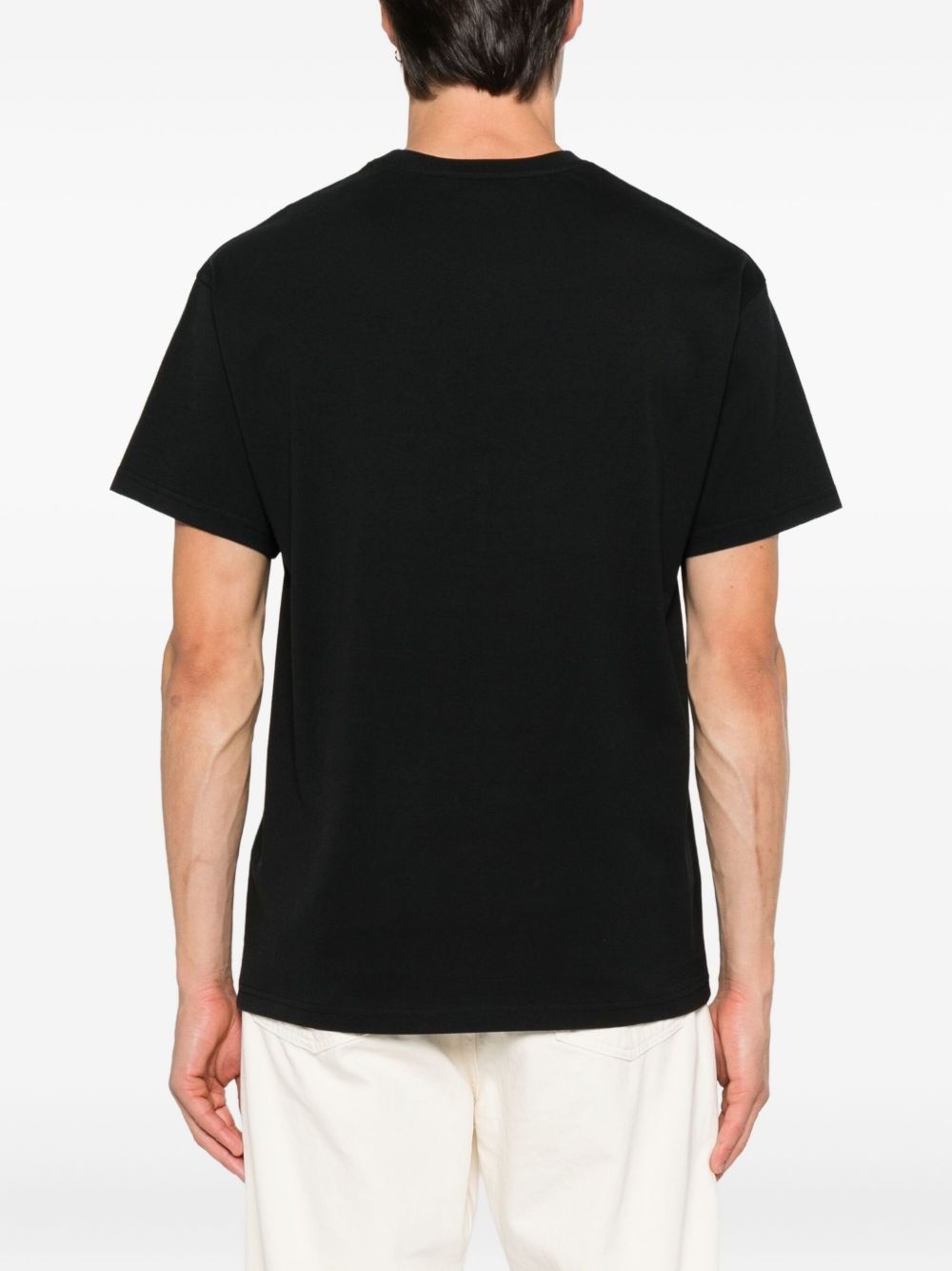 logo-patch cotton T-shirt - 3
