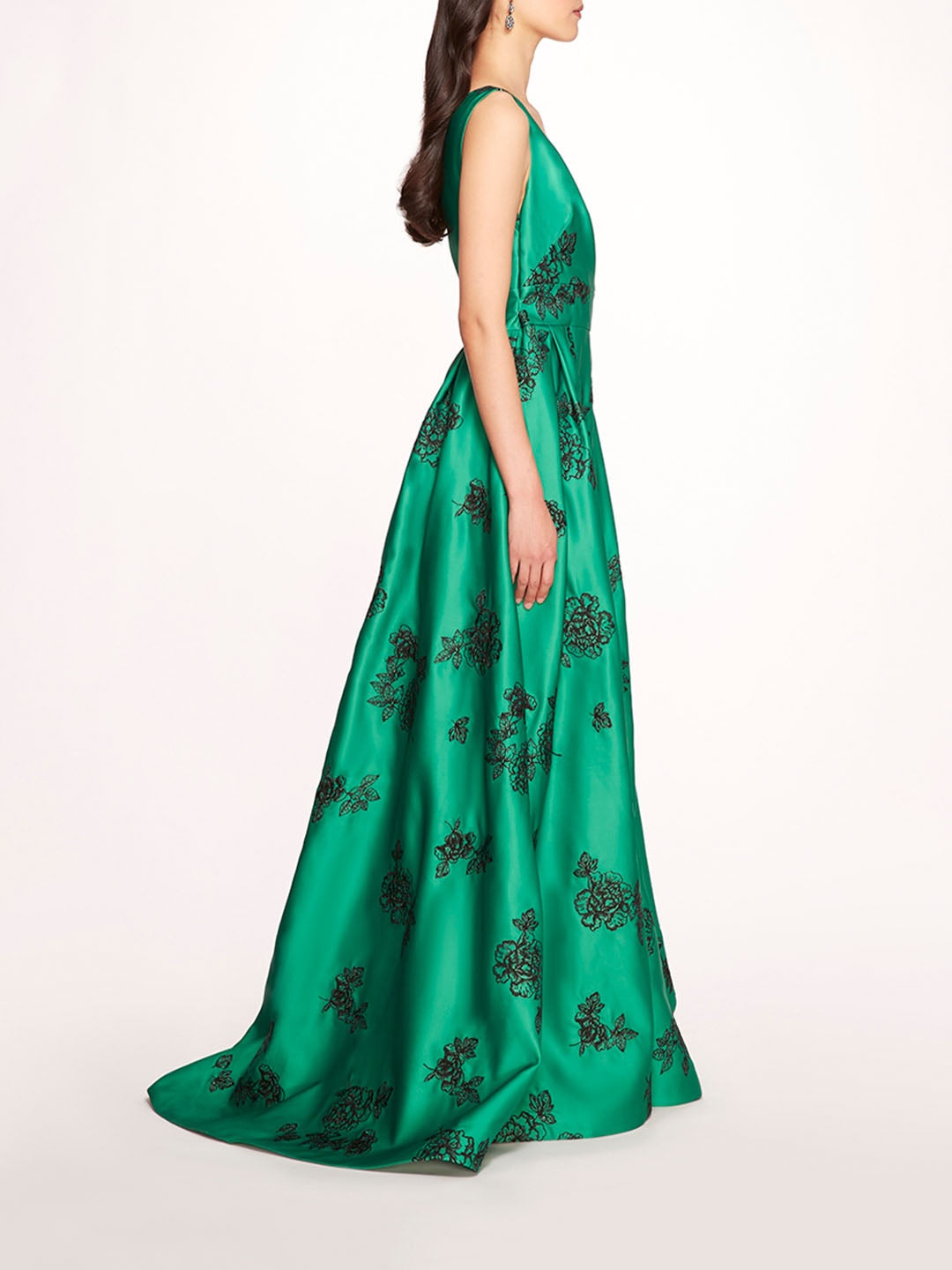 ONE SHOULDER MARIGOLD BALL GOWN - 3