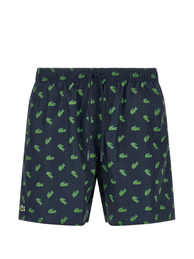 crocodile-print drawstring swim shorts 1