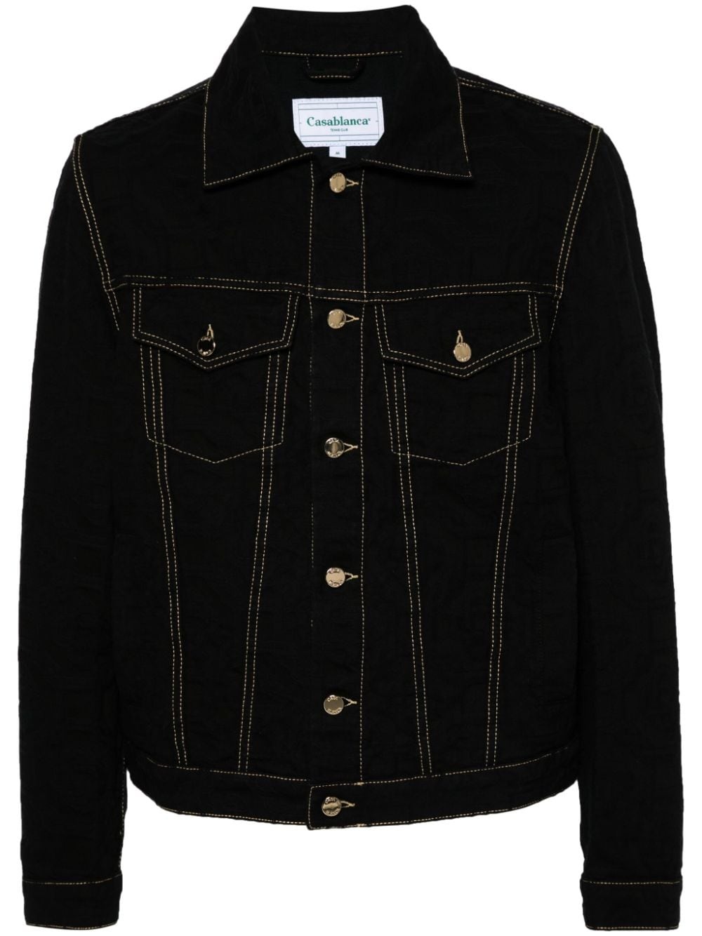 Monogram Jacquard denim jacket - 1