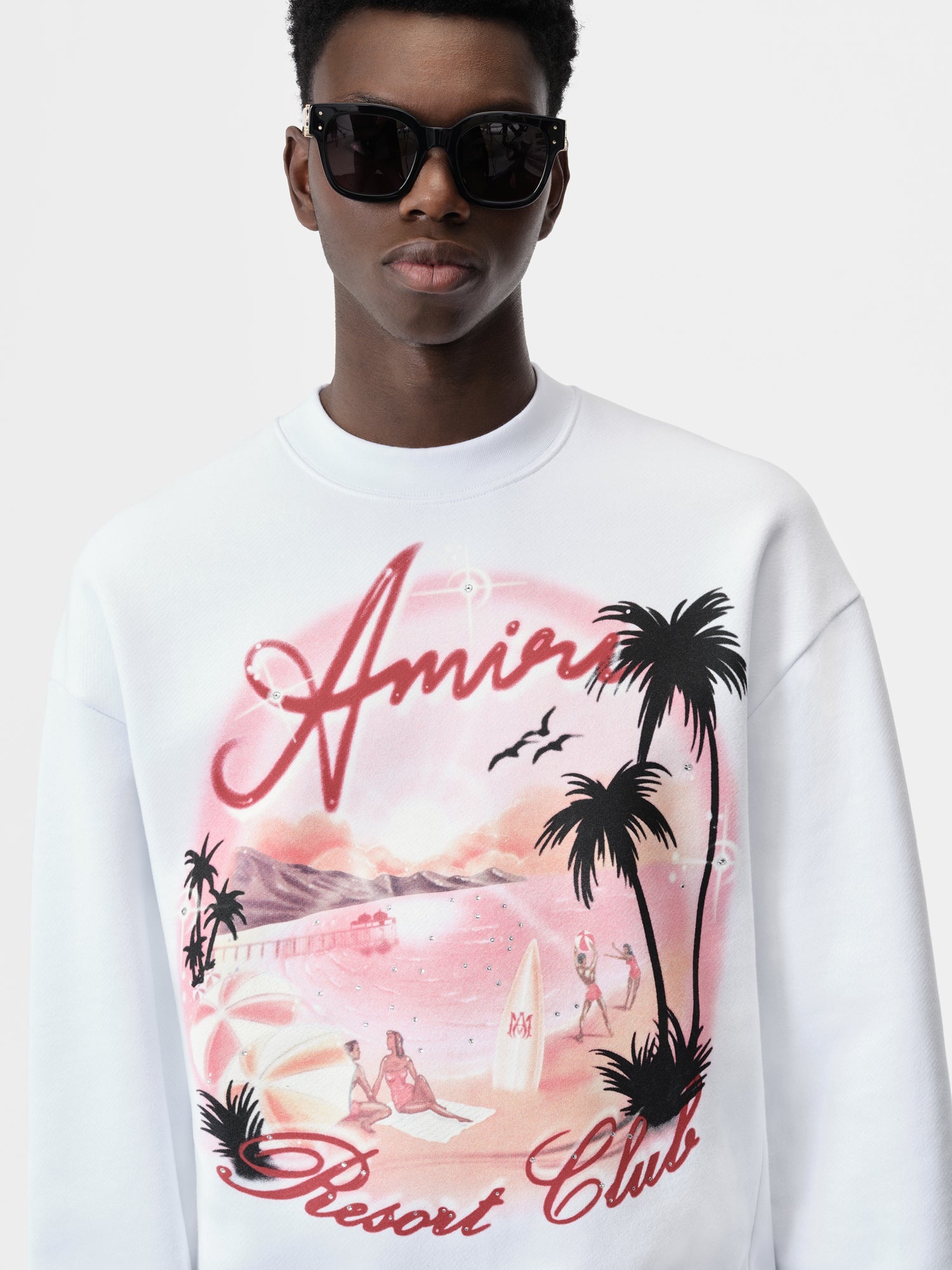 AMIRI PARADISE AIRBRUSH CREW - 5
