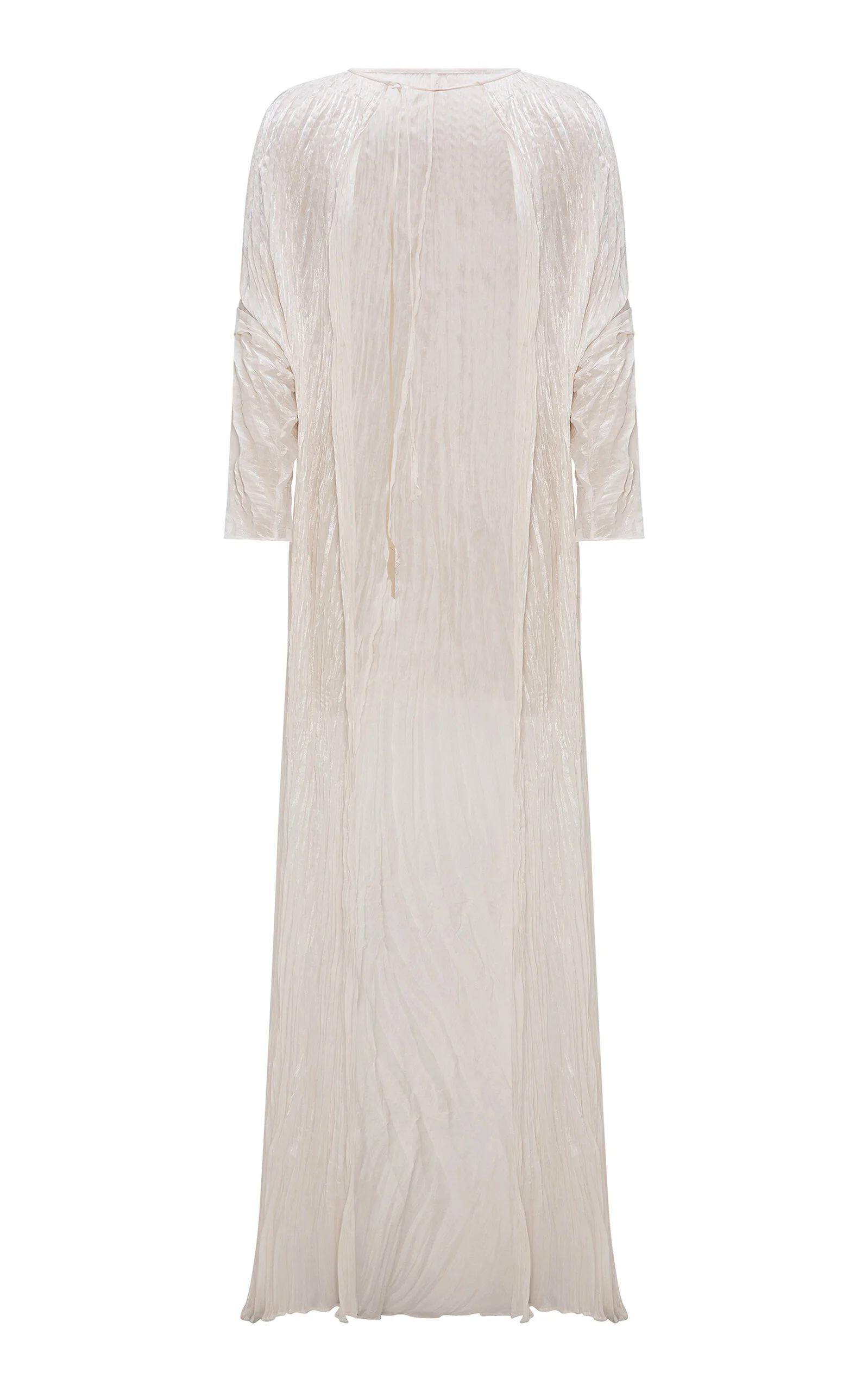 Pleated Chiffon Evening Gown ivory - 1