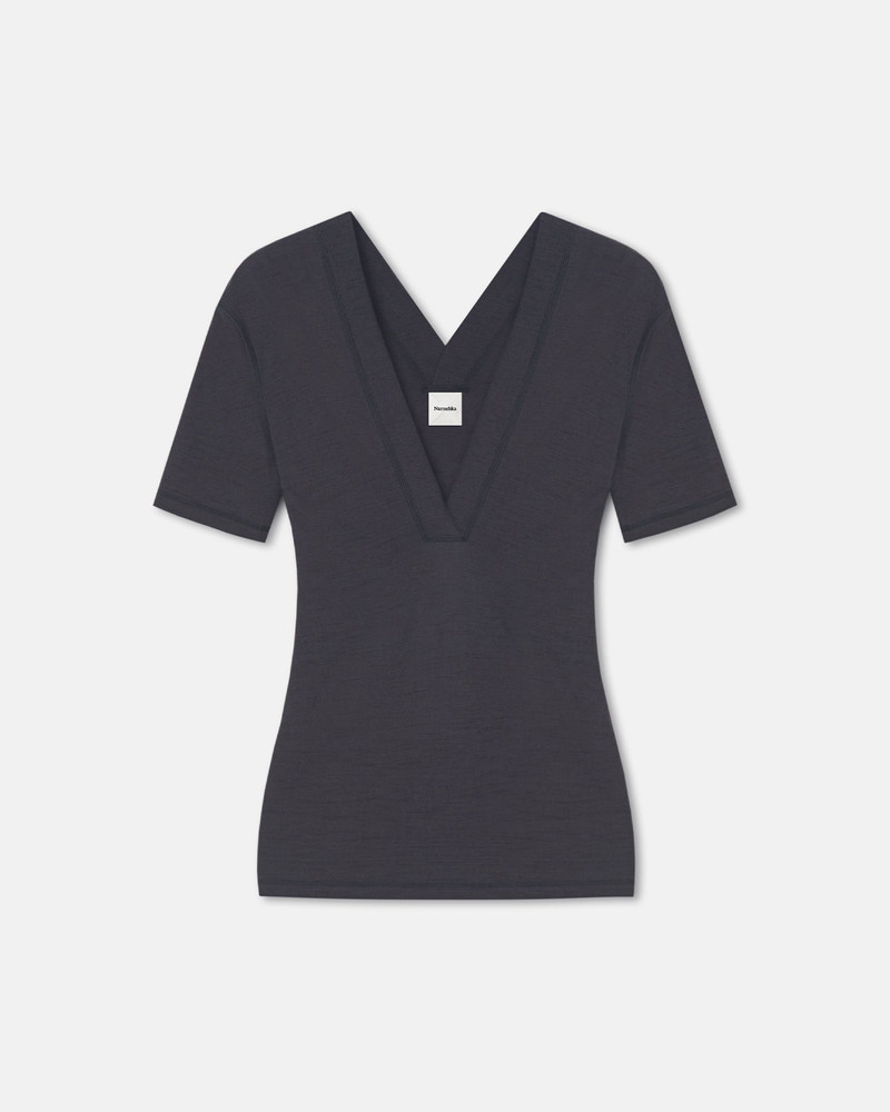 Wool Jersey Henley Top 1