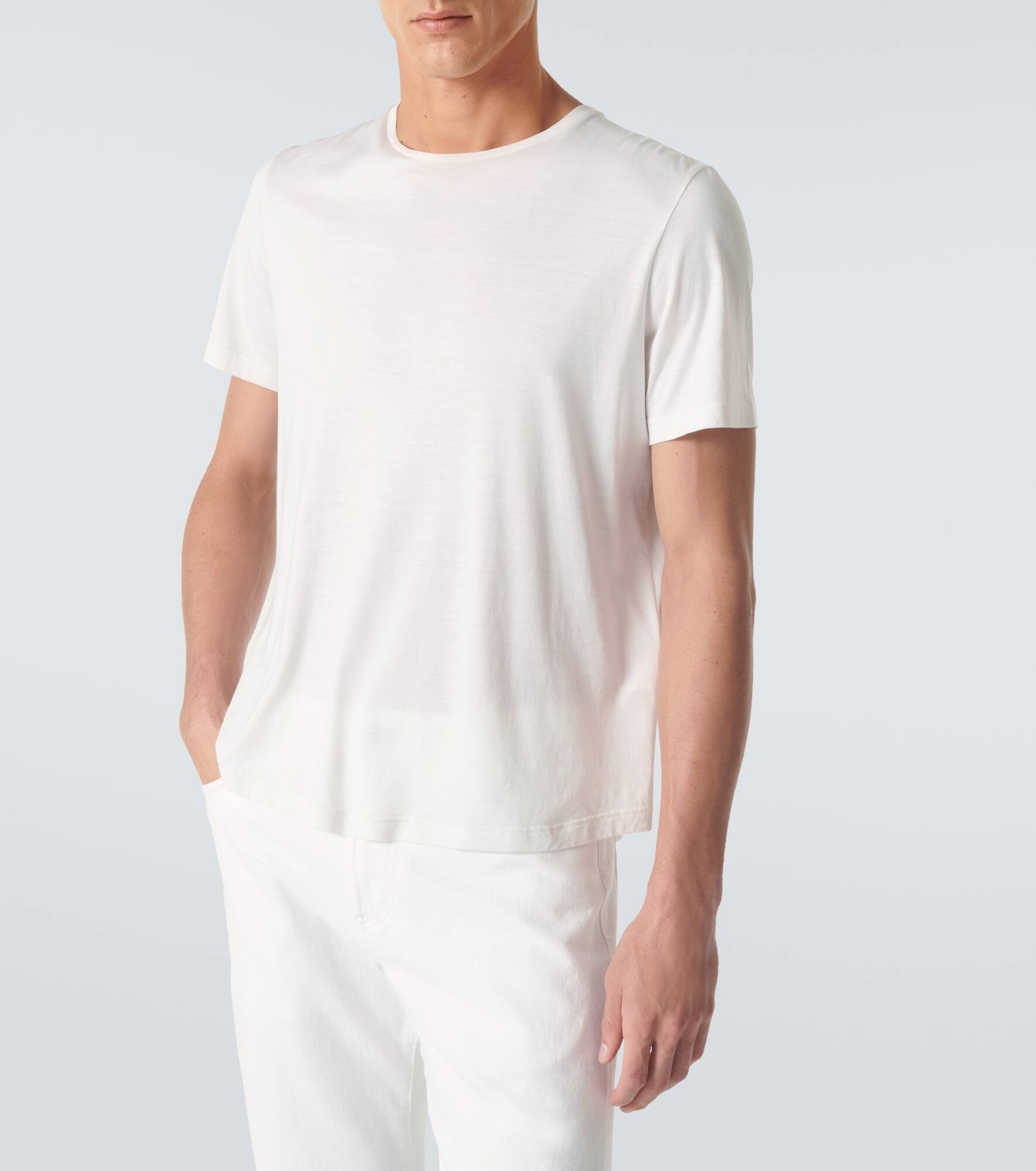 Silk and cotton-blend T-shirt - 3