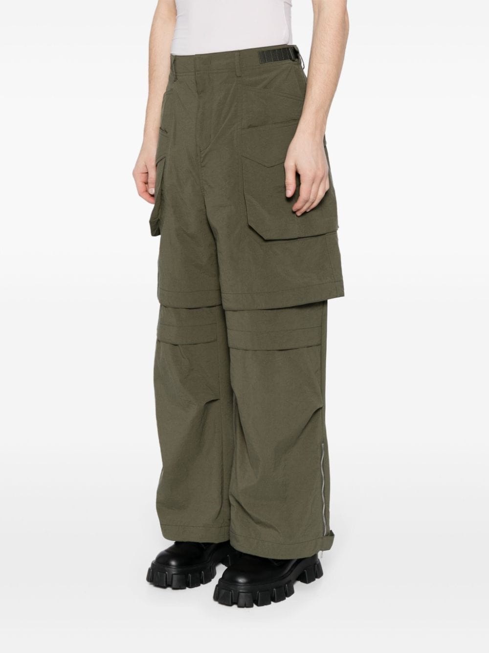 layered cargo trousers - 3