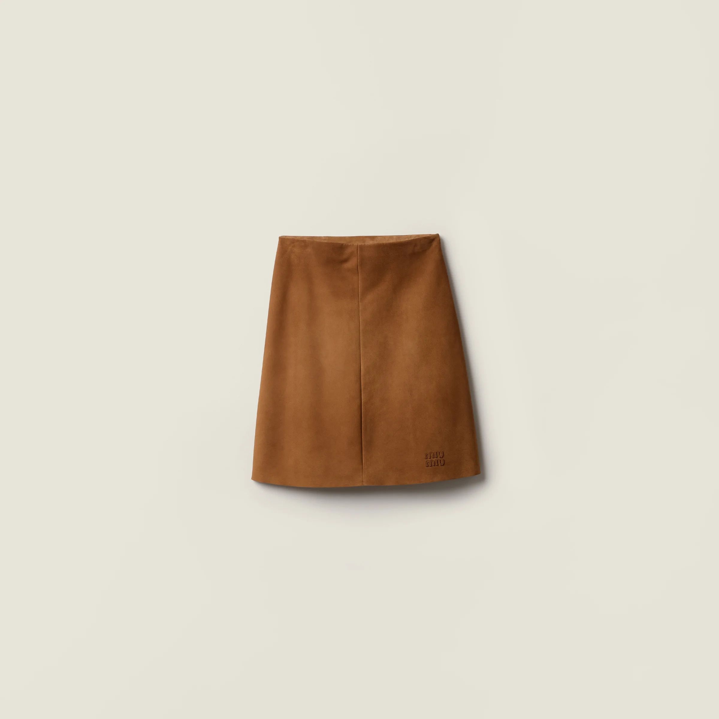 Waxed suede skirt - 1